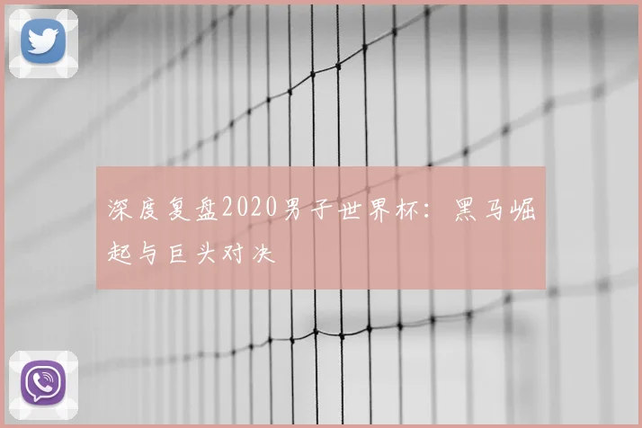 深度复盘2020男子世界杯:黑马崛起与巨头对决